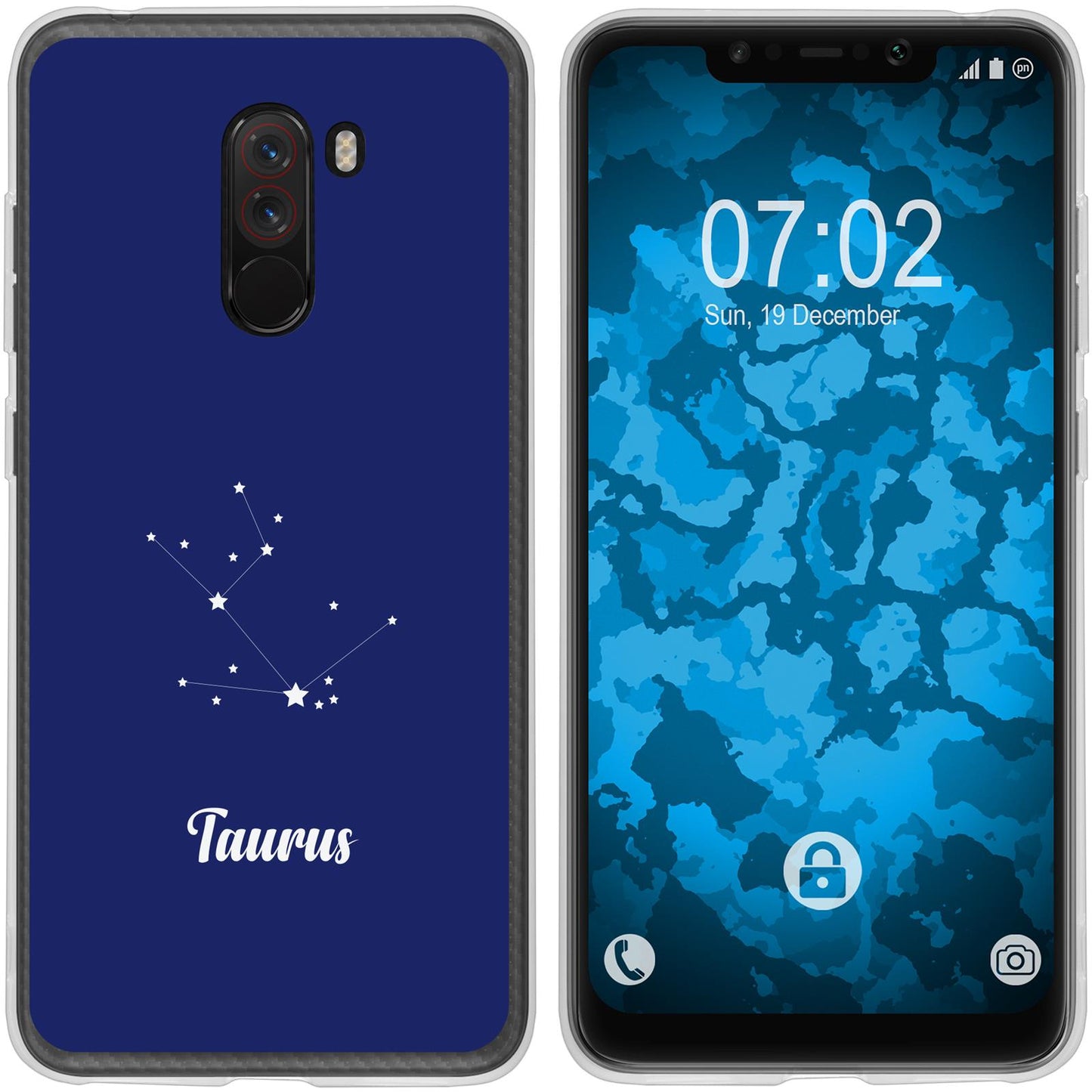 Pocophone F1 Silikon-Hülle SternzeichenTaurus M8 Case