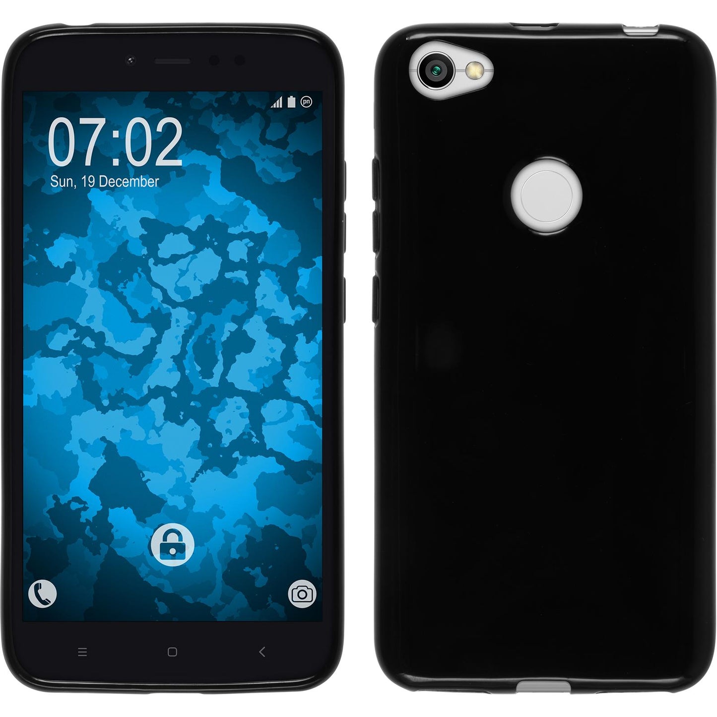 PhoneNatic Case kompatibel mit Xiaomi Redmi Note 5A - schwarz Silikon Hülle Cover