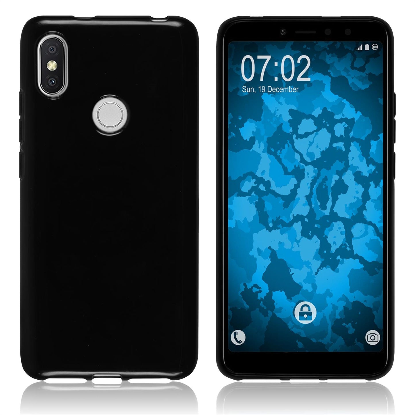 PhoneNatic Case kompatibel mit Xiaomi Redmi S2 - schwarz Silikon Hülle Cover