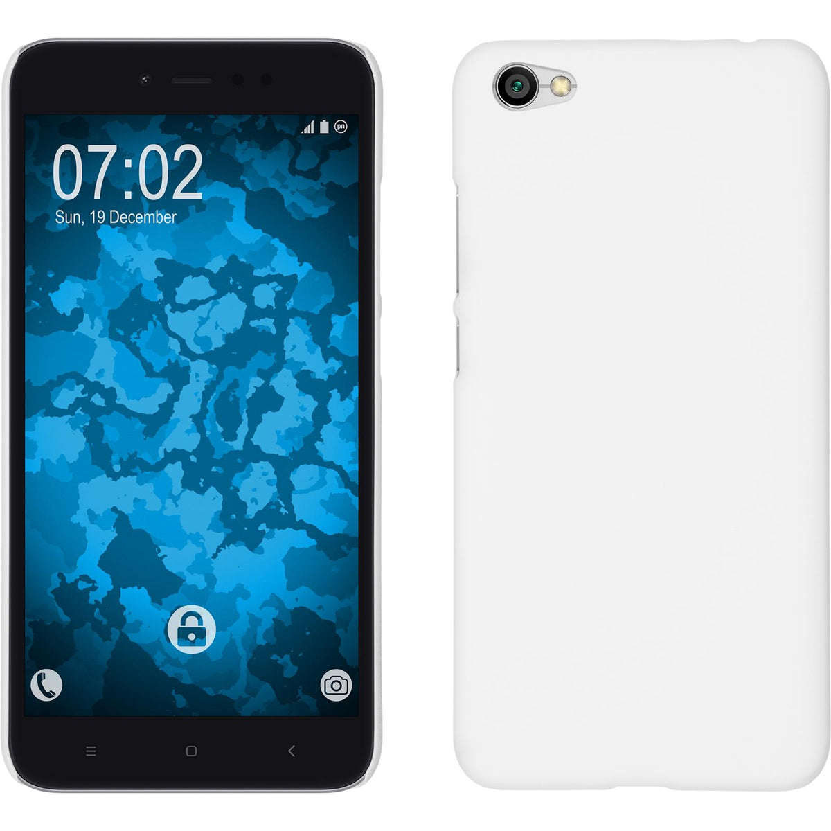 Hardcase für Xiaomi Redmi Y1 Lite gummiert weifl