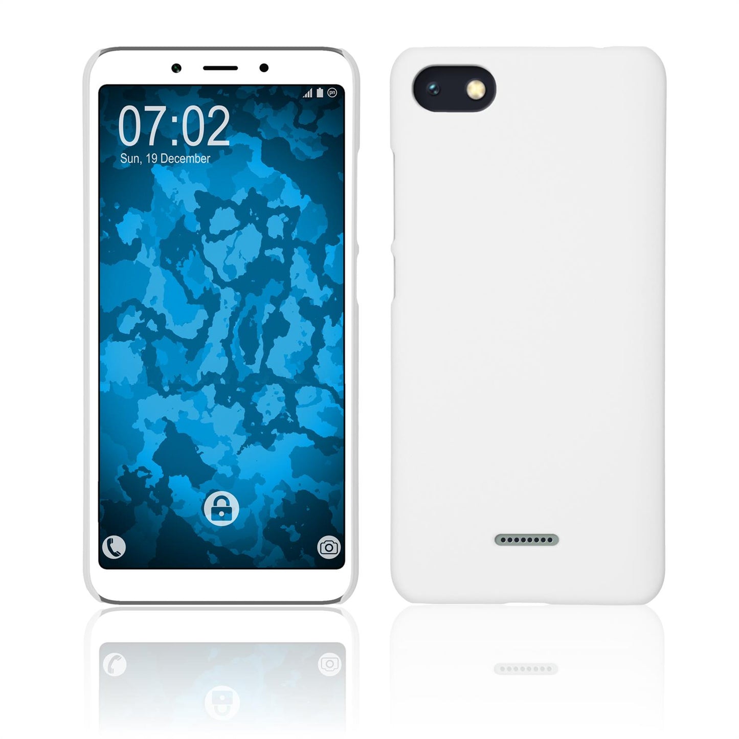 Hardcase für Xiaomi Redmi 6/6A gummiert weifl