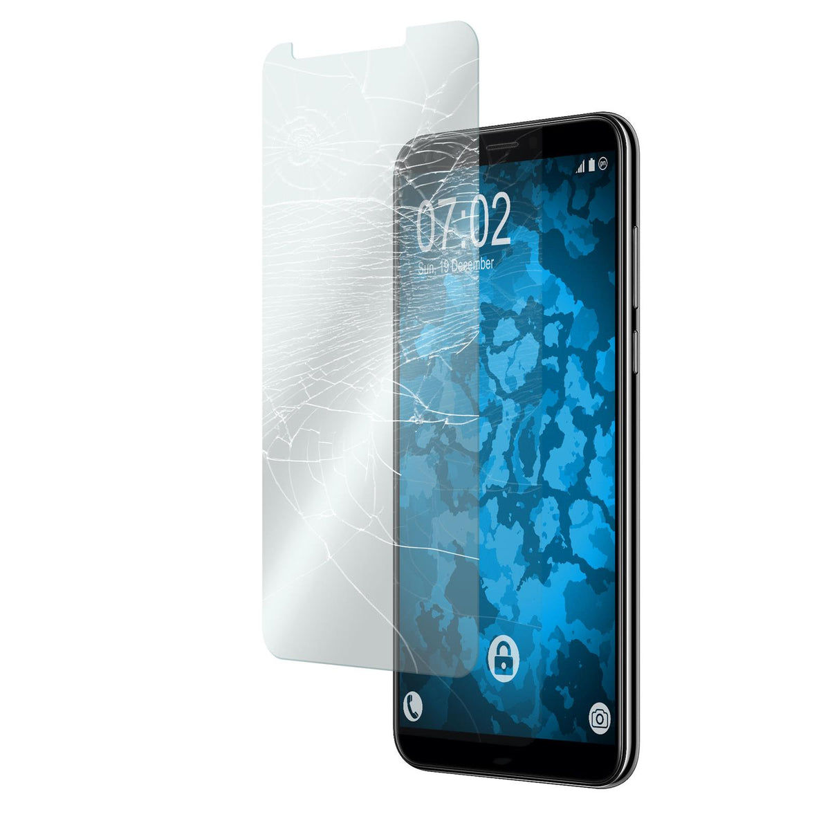 1 x Huawei Y7 Pro (2018) Glas-Displayschutzfolie klar