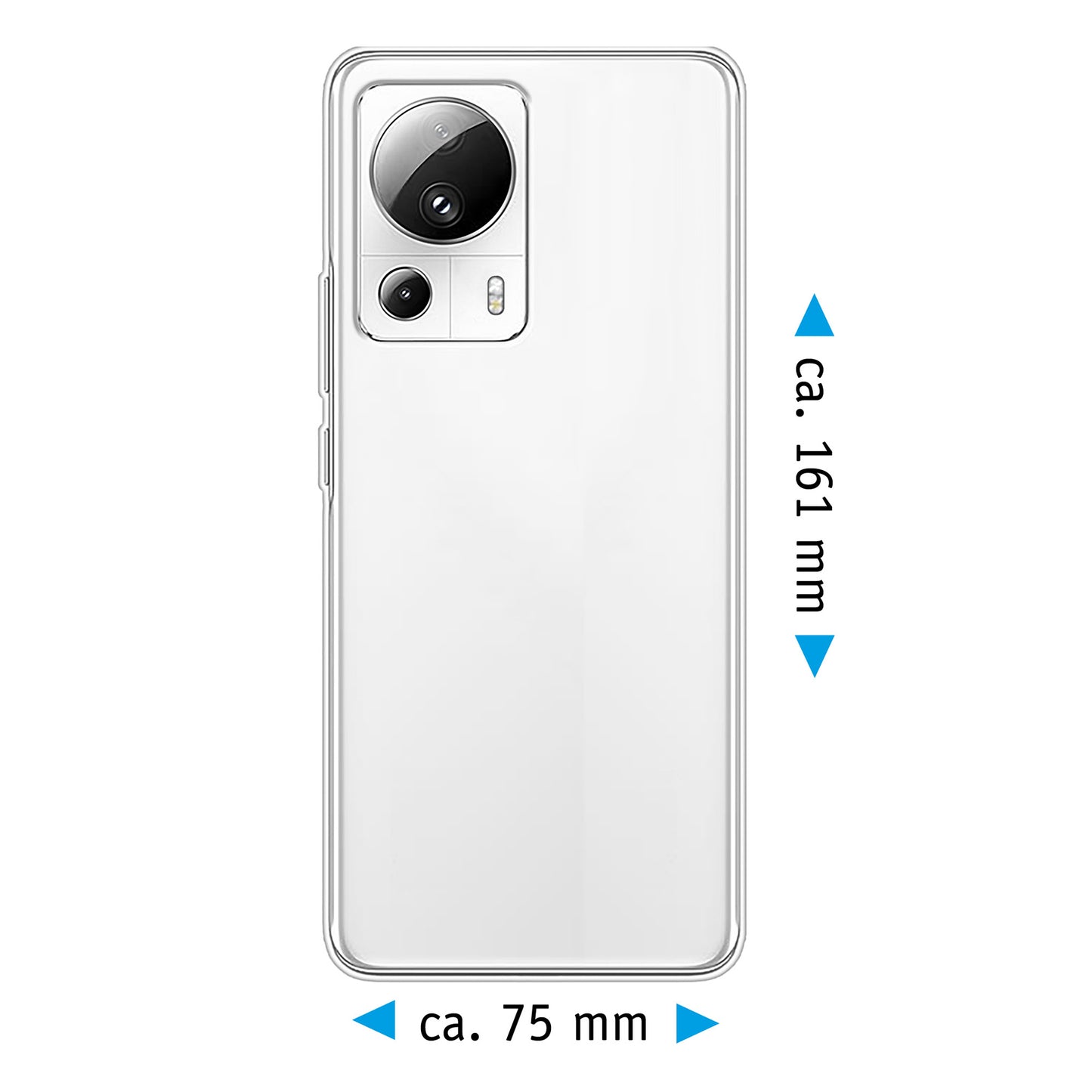 PhoneNatic Case kompatibel mit Xiaomi 13 Lite – Transparent Silikon Hülle crystal-case Cover