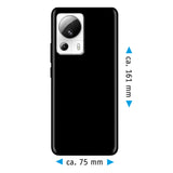 PhoneNatic Case kompatibel mit Xiaomi 13 Lite – Schwarz Silikon Hülle crystal-case Cover