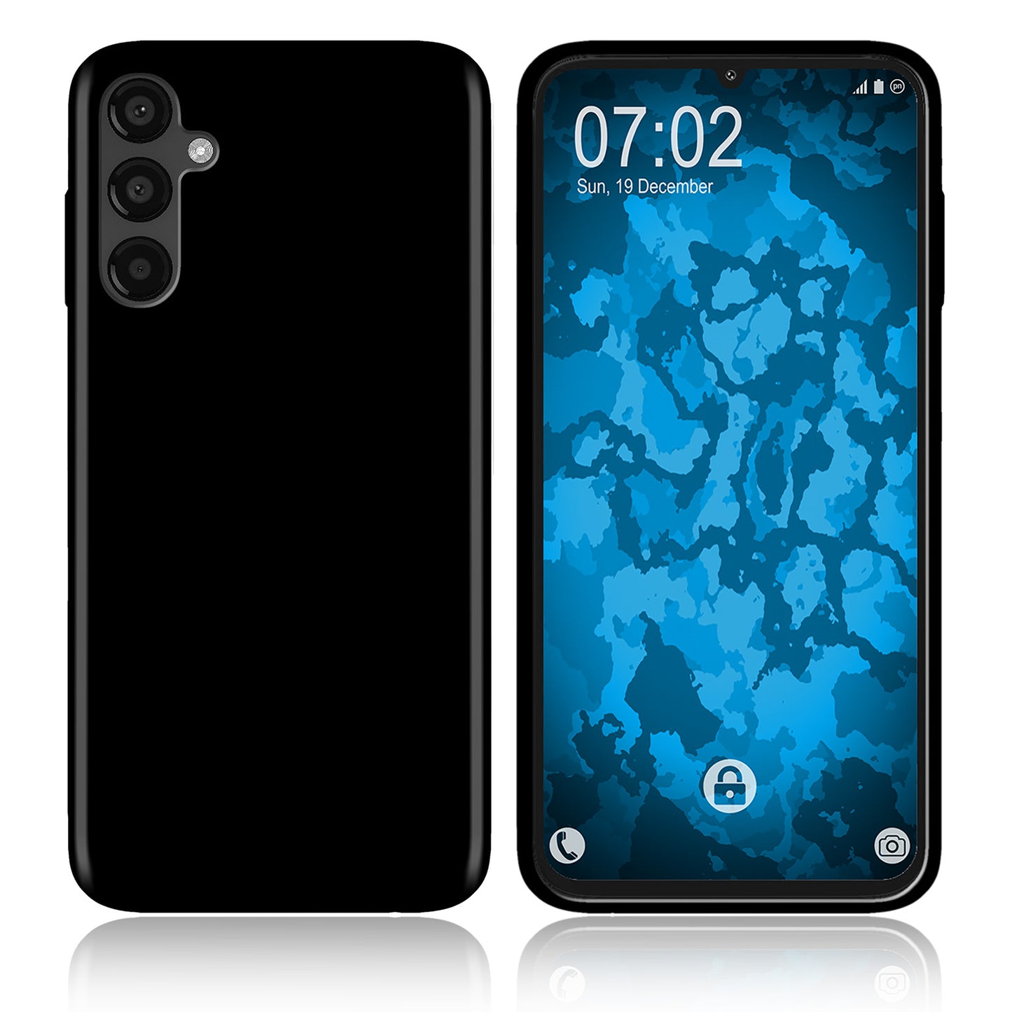 PhoneNatic Case kompatibel mit Samsung Galaxy A16 - schwarz Silikon Hülle crystal-case Cover