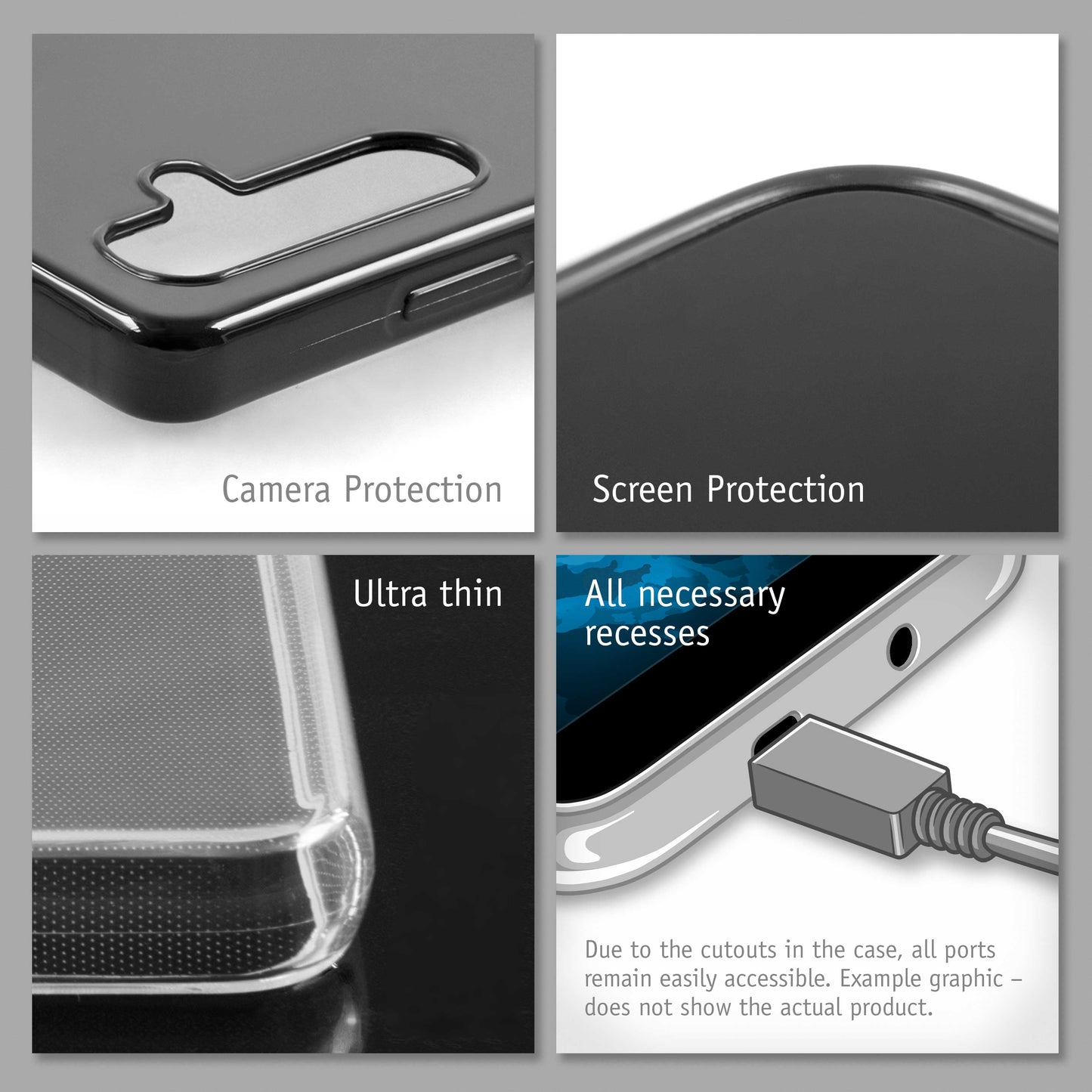 PhoneNatic Case kompatibel mit Samsung Galaxy A16 - schwarz Silikon Hülle crystal-case Cover