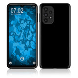 PhoneNatic Case kompatibel mit Samsung Galaxy A23 – Schwarz Silikon Hülle crystal-case Cover