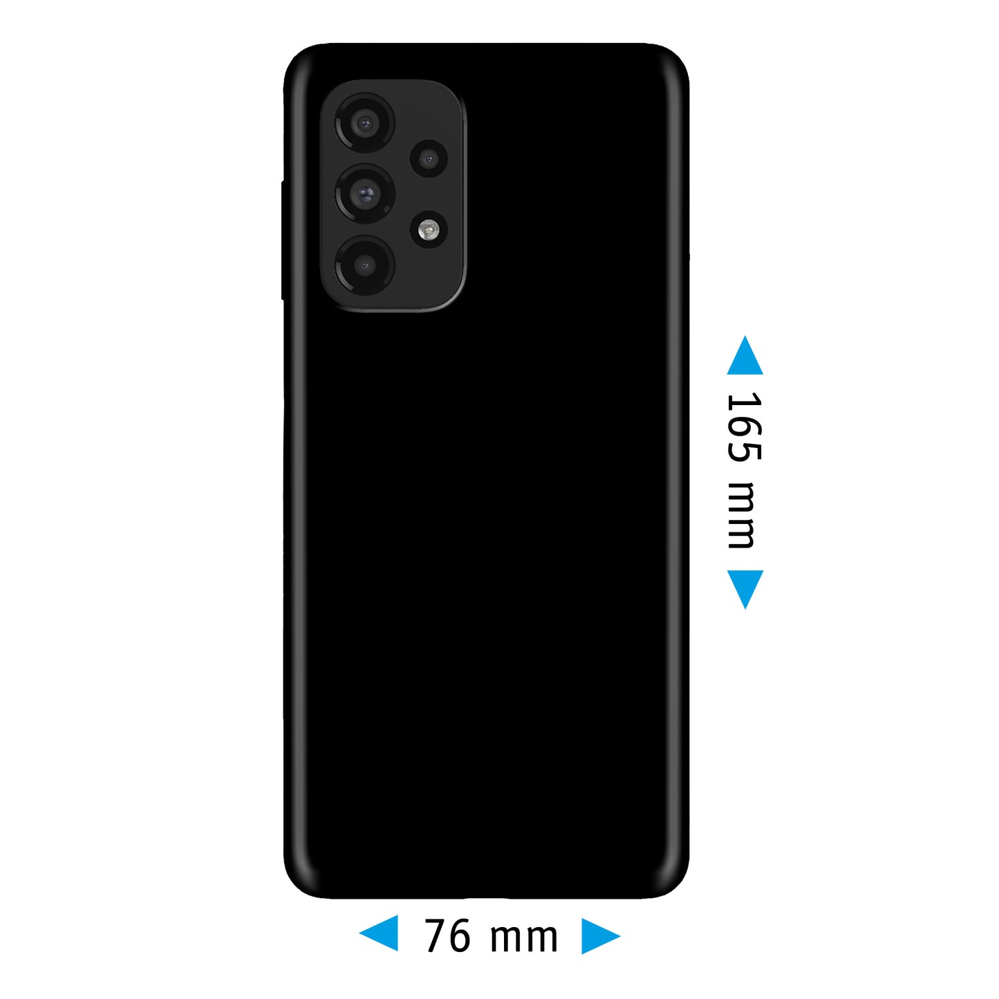 PhoneNatic Case kompatibel mit Samsung Galaxy A23 – Schwarz Silikon Hülle crystal-case Cover