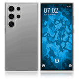 PhoneNatic Case kompatibel mit Samsung Galaxy S24 Ultra – Transparent Silikon Hülle crystal-case Cover