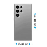 PhoneNatic Case kompatibel mit Samsung Galaxy S24 Ultra – Transparent Silikon Hülle crystal-case Cover