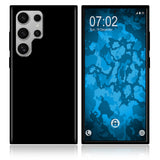 PhoneNatic Case kompatibel mit Samsung Galaxy S24 Ultra – Schwarz Silikon Hülle crystal-case Cover