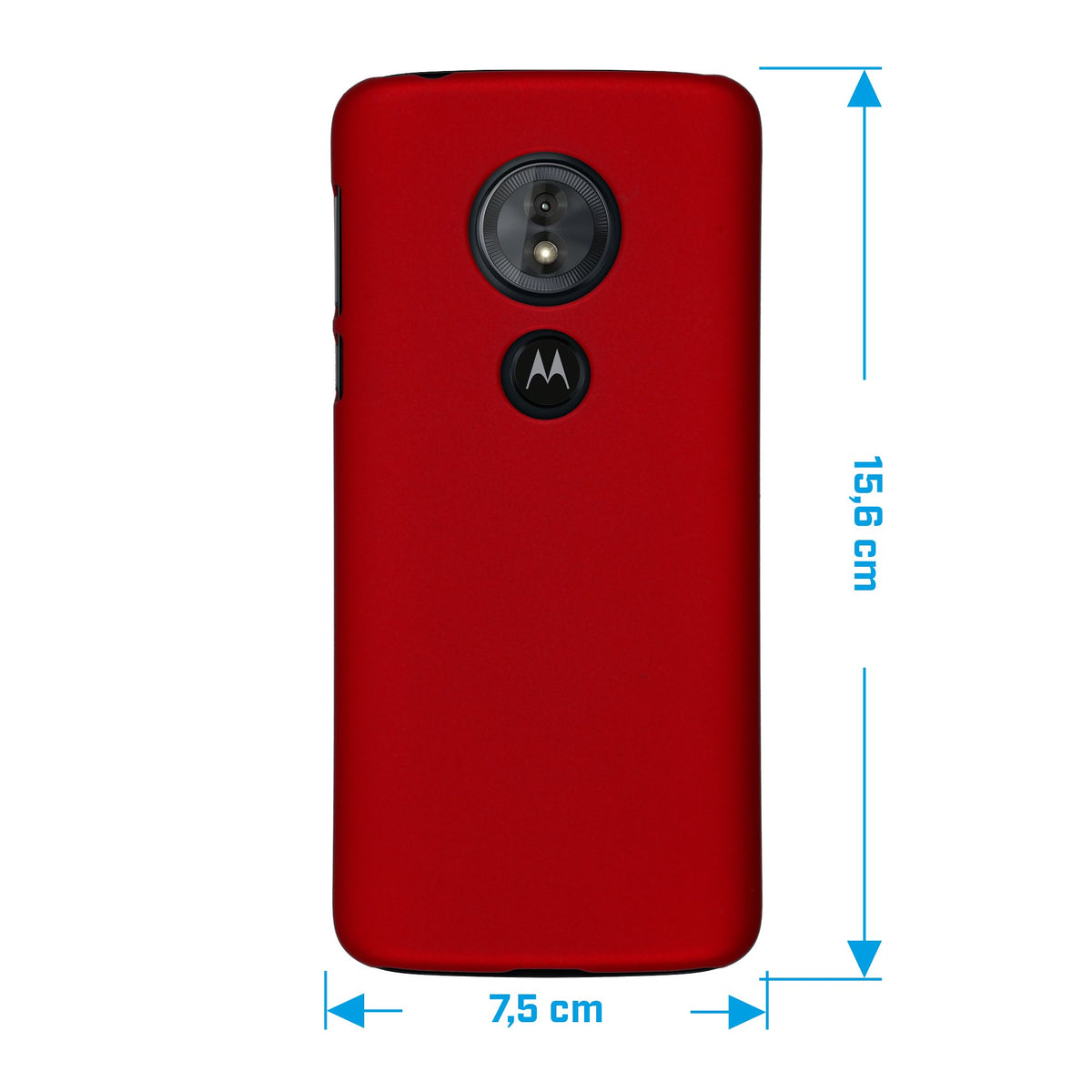 Case für Lenovo Moto G6 Play - Hülle rot gummiert Hard-case – Ansicht 2