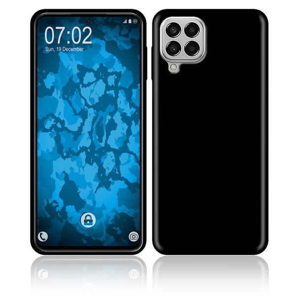 PhoneNatic Case kompatibel mit Samsung Galaxy M53 – Schwarz Silikon Hülle crystal-case Cover