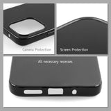 PhoneNatic Case kompatibel mit Xiaomi Redmi 12 – Schwarz Silikon Hülle crystal-case Cover