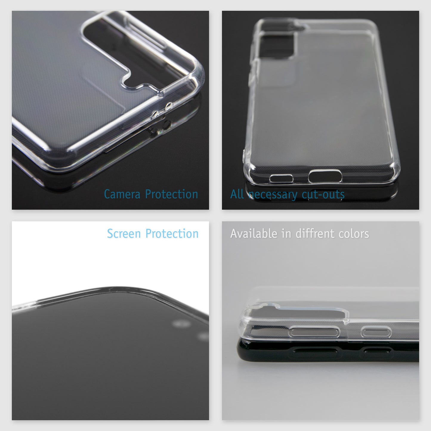 PhoneNatic Case kompatibel mit Samsung Galaxy S21 – Crystal Clear Silikon Hülle crystal-case Cover