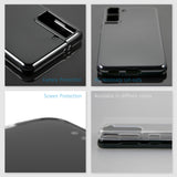 PhoneNatic Case kompatibel mit Samsung Galaxy S21 – Schwarz Silikon Hülle crystal-case Cover