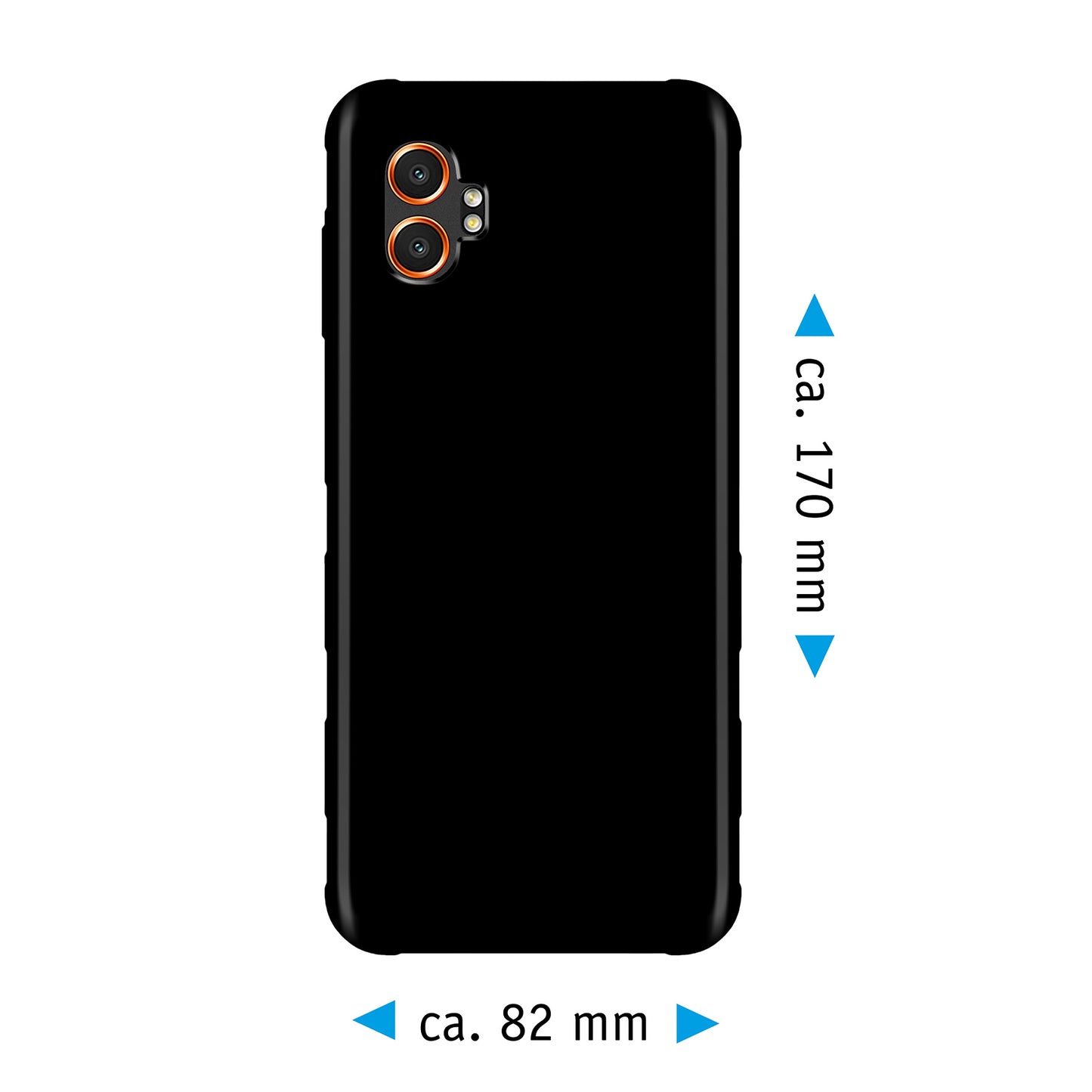 PhoneNatic Case kompatibel mit Samsung Galaxy Xcover 7 Pro – Schwarz Silikon Hülle crystal-case Cover
