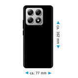 PhoneNatic Case kompatibel mit Xiaomi 14T Pro – Schwarz Silikon Hülle crystal-case Cover