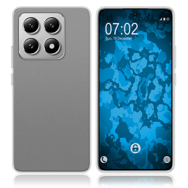 PhoneNatic Case kompatibel mit Xiaomi 14T – Transparent Silikon Hülle crystal-case Cover