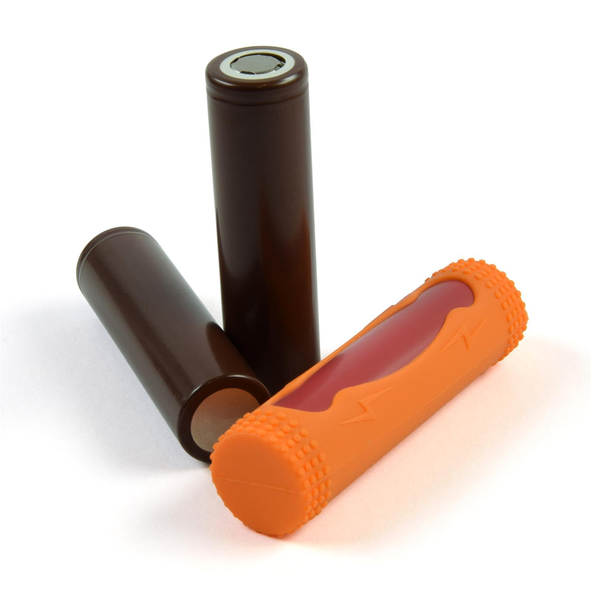 Case für 18650 Akku Battery Hülle Silikon - in orange - Tasche – Ansicht 3