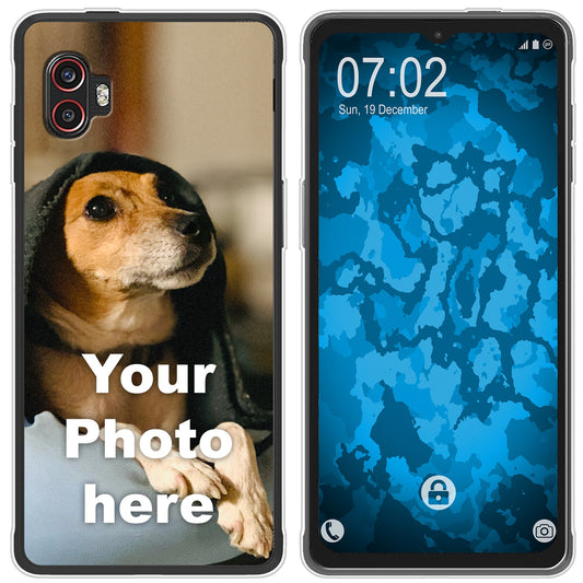 PhoneNatic Case kompatibel mit Galaxy Xcover 6 Pro Personalisierte Handyhülle clear zum selbst gestalten mit eigenem Fot