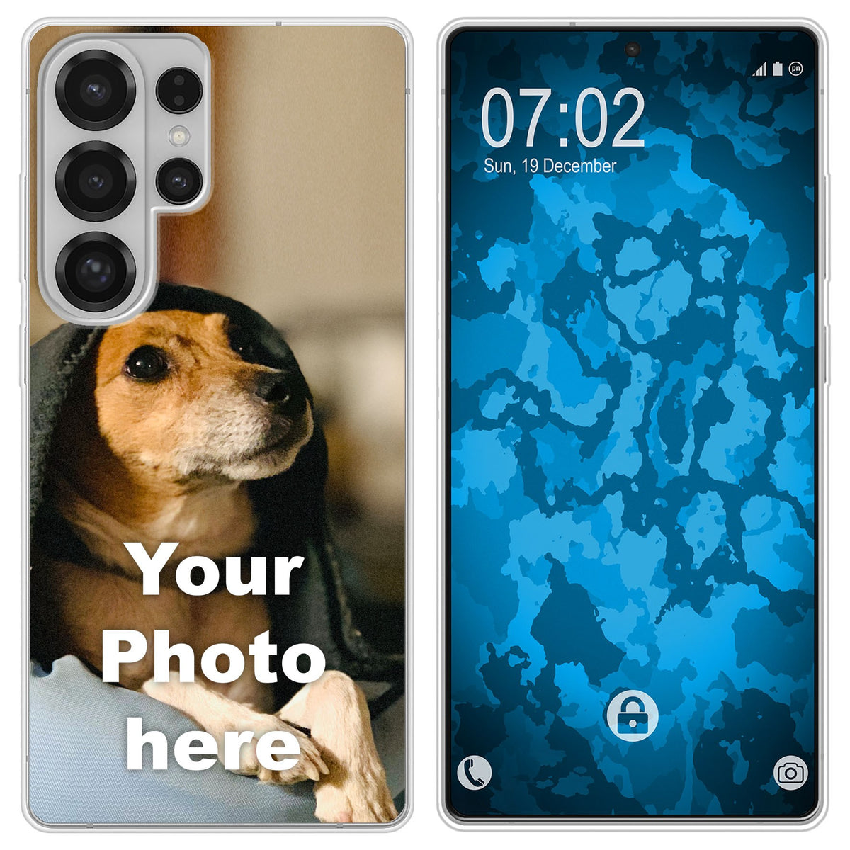 PhoneNatic Case kompatibel mit Galaxy S26 Ultra Personalisierte Handyhülle clear zum selbst gestalten mit eigenem Foto