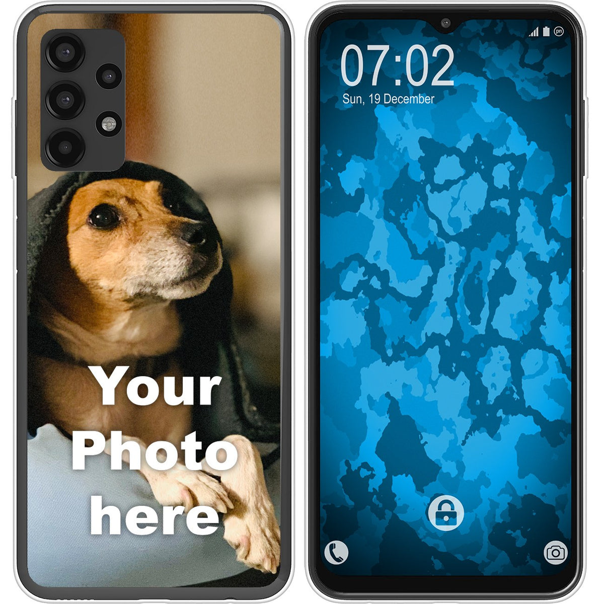 Personalisierte Handyhülle für Galaxy A13 (transparent) zum Selbstgestalten mit eigenem Foto