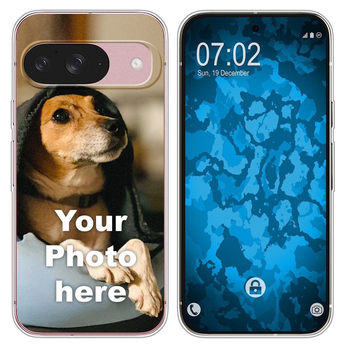 PhoneNatic Case kompatibel mit Pixel 9 Personalisierte Handyhülle clear zum selbst gestalten mit eigenem Foto