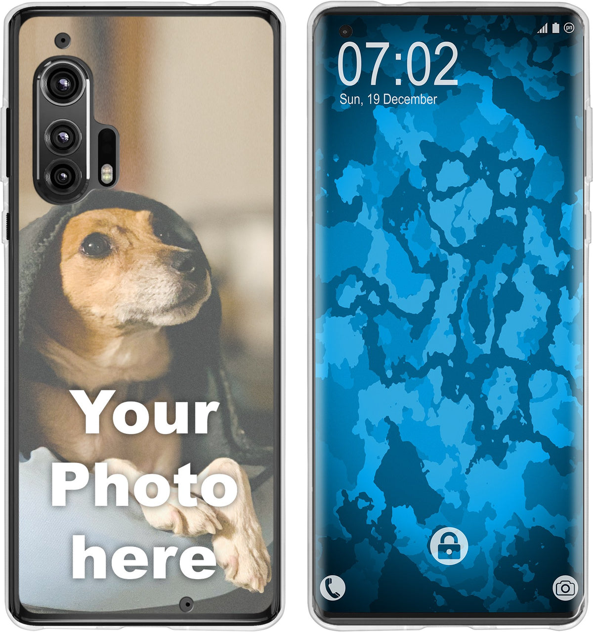 Moto Edge Plus Foto-Hülle transparent
