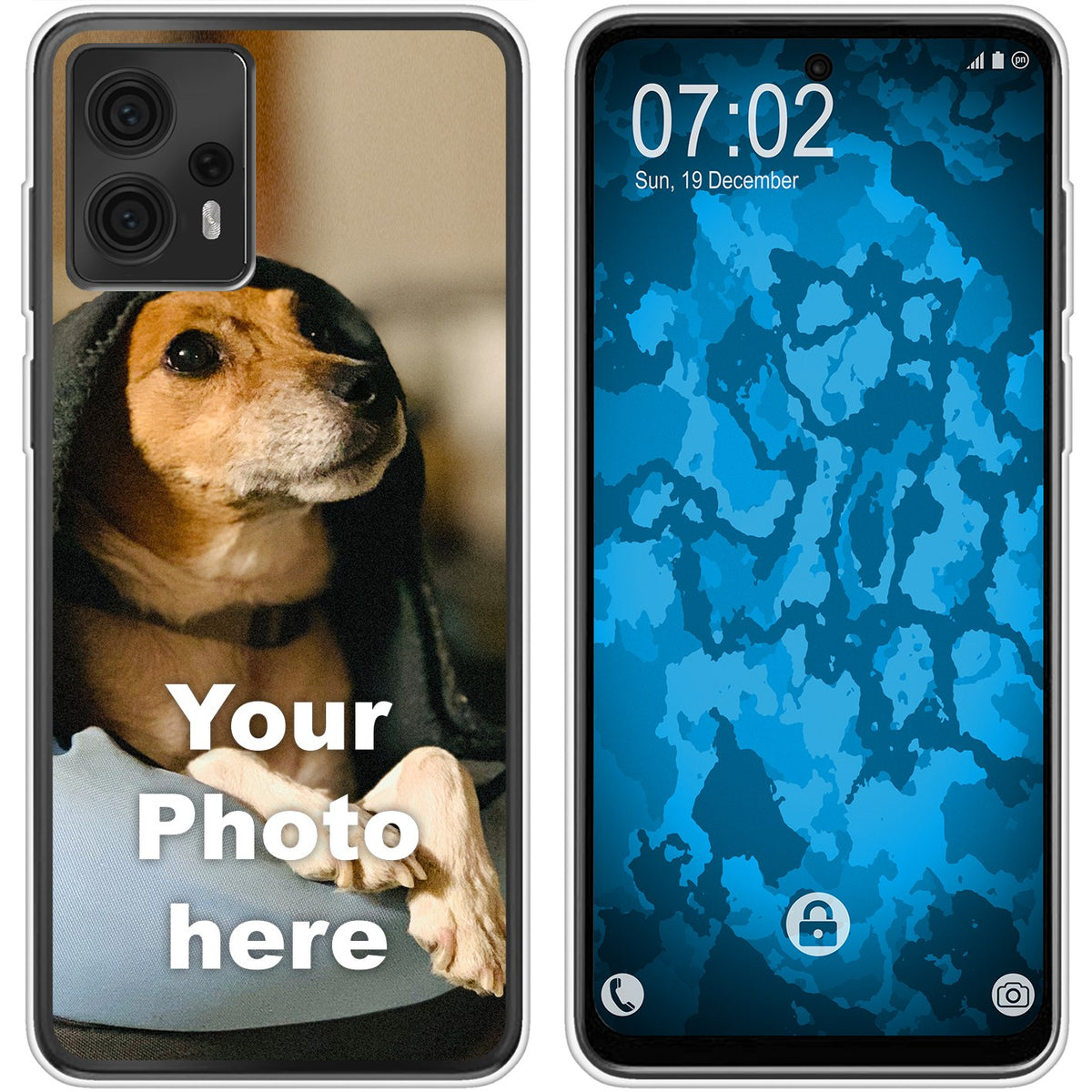 Personalisierte Handyhülle für Moto G23 (transparent) zum Selbstgestalten mit eigenem Foto