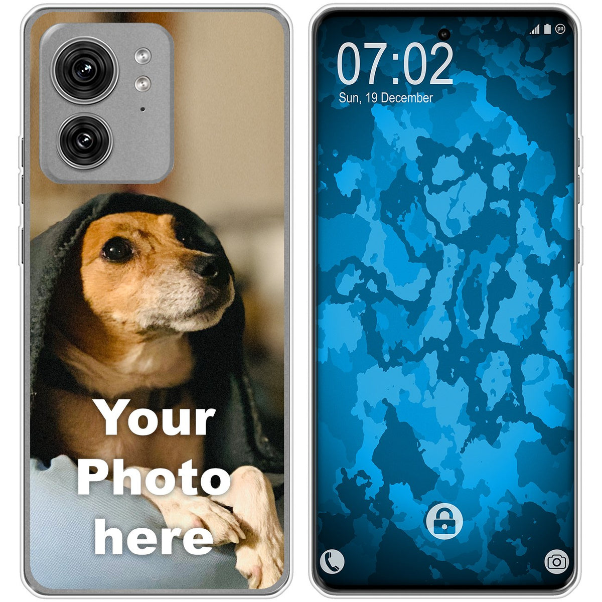 Personalisierte Handyhülle für Moto Edge 40 (transparent) zum Selbstgestalten mit eigenem Foto