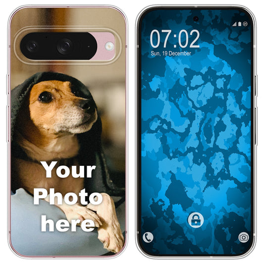 PhoneNatic Case kompatibel mit Pixel 10 Personalisierte Handyhülle clear zum selbst gestalten mit eigenem Foto