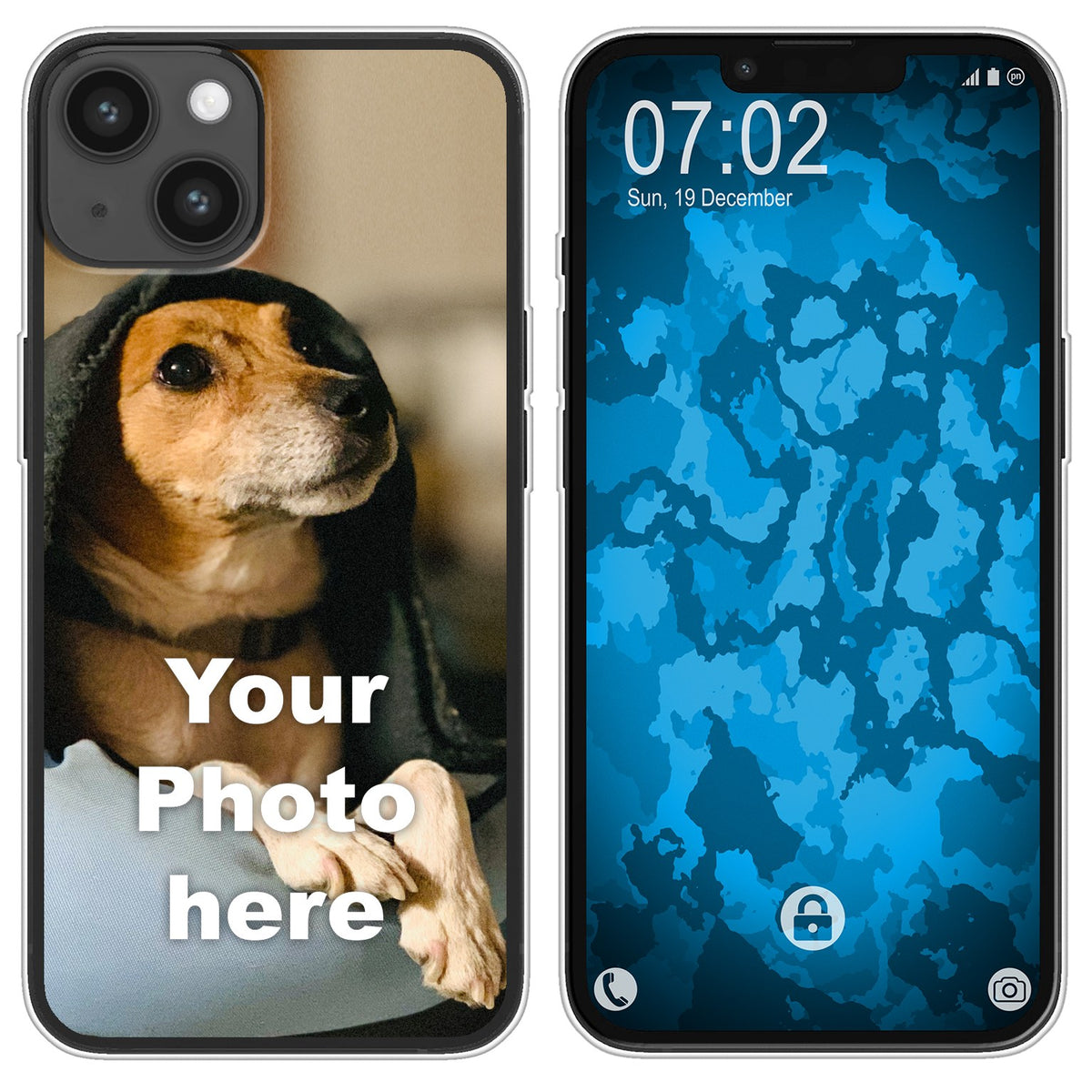 PhoneNatic Case kompatibel mit iPhone 15 Personalisierte Handyhülle clear zum selbst gestalten mit eigenem Foto