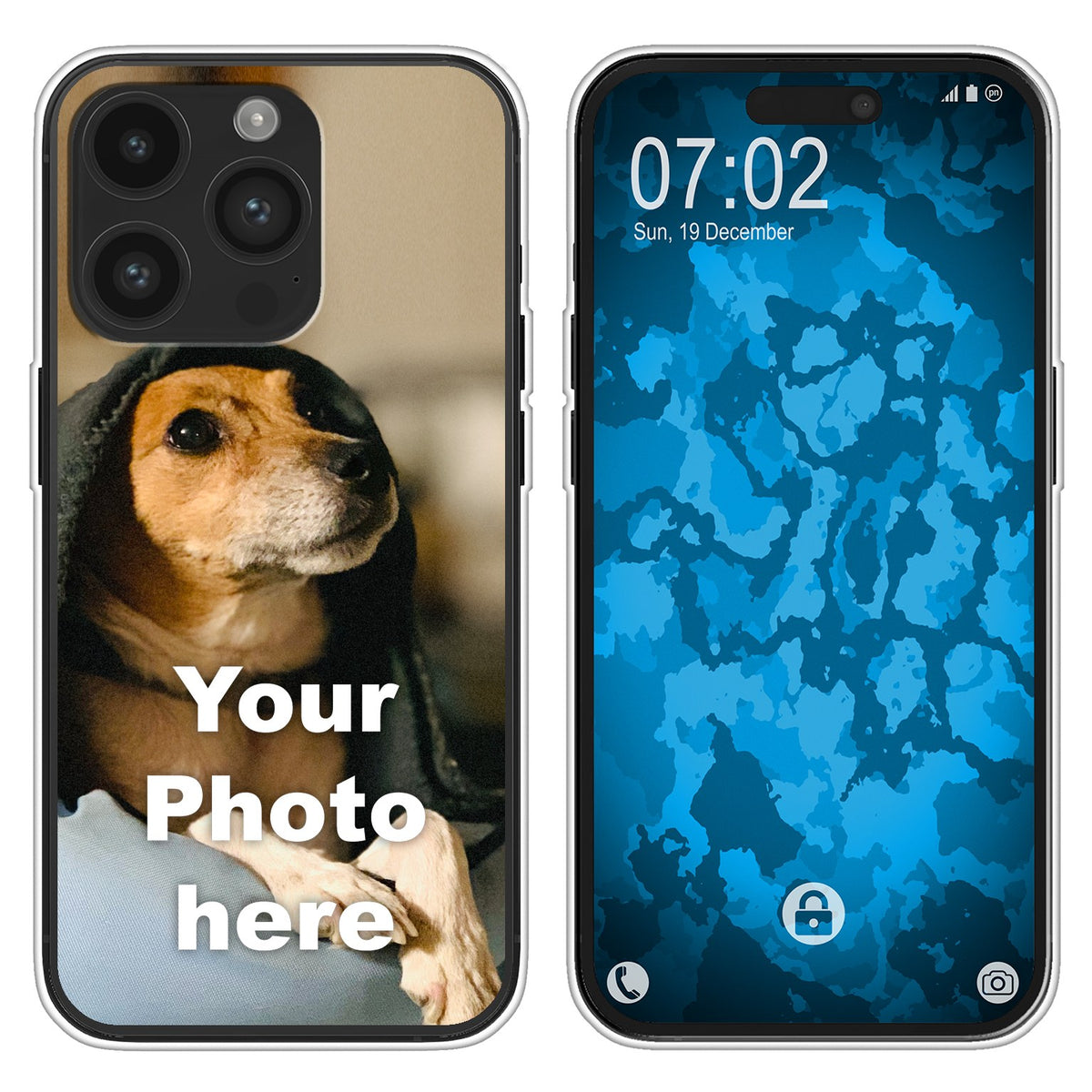 PhoneNatic Case kompatibel mit iPhone 16 Pro Max Personalisierte Handyhülle clear zum selbst gestalten mit eigenem Foto