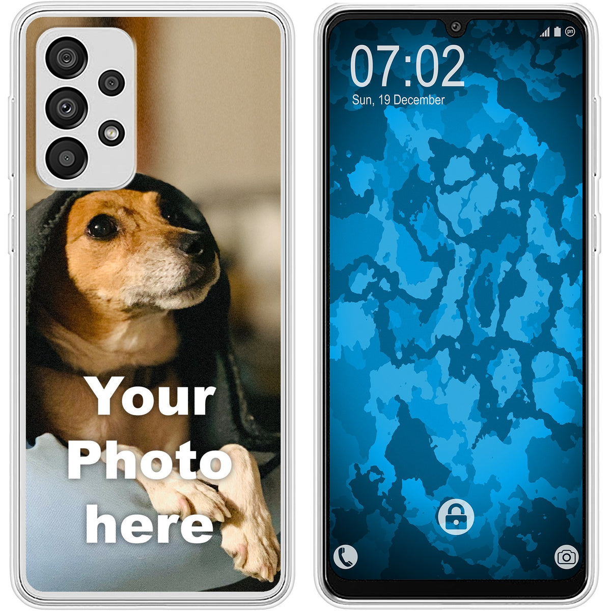 Personalisierte Handyhülle für Galaxy A33 5G (transparent) zum Selbstgestalten mit eigenem Foto