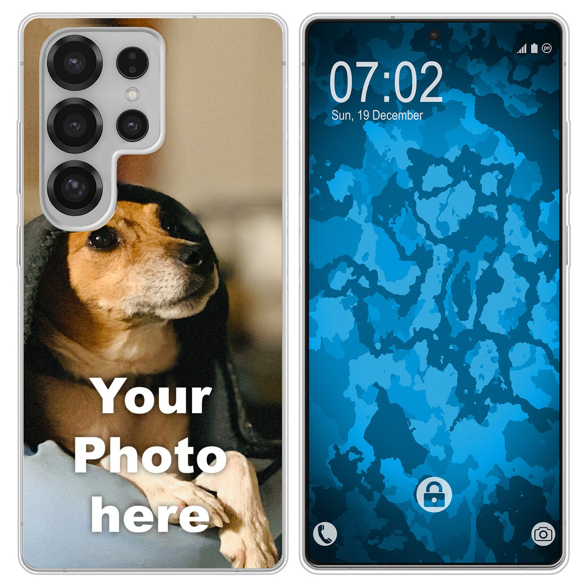PhoneNatic Case kompatibel mit Galaxy S25 Ultra Personalisierte Handyhülle clear zum selbst gestalten mit eigenem Foto