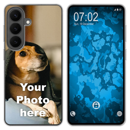 PhoneNatic Case kompatibel mit Galaxy S26 Personalisierte Handyhülle clear zum selbst gestalten mit eigenem Foto