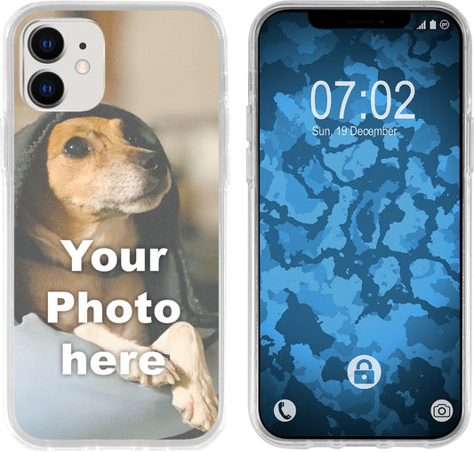 PhoneNatic Case kompatibel mit iPhone 12/12 Pro Personalisierte Handyhülle clear zum selbst gestalten mit eigenem Foto