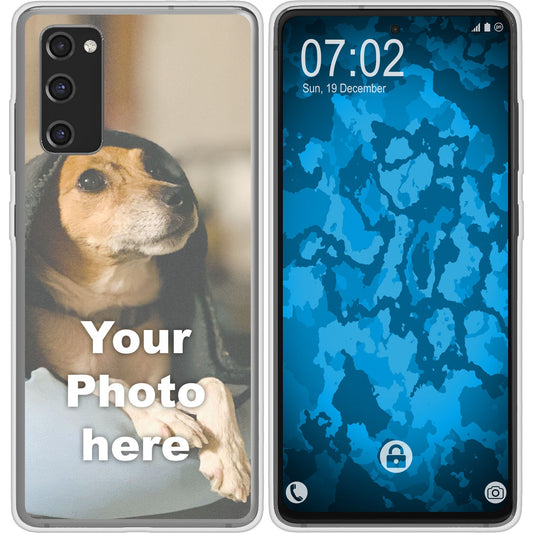 PhoneNatic Case kompatibel mit Galaxy S20 Ultra Personalisierte Handyhülle clear zum selbst gestalten mit eigenem Foto