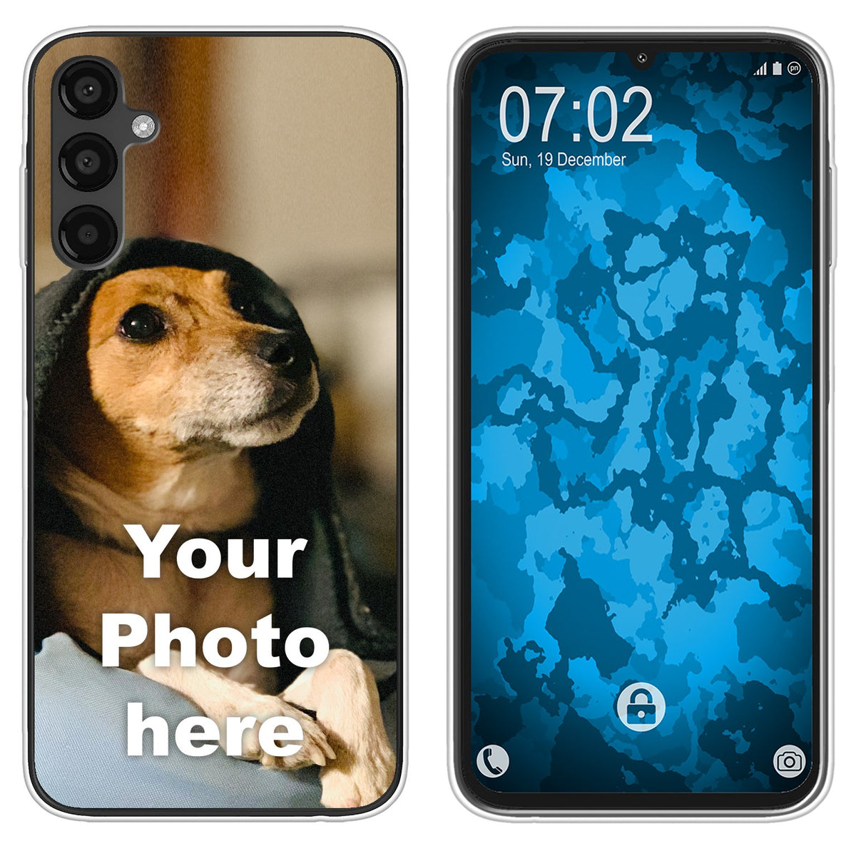 Personalisierte Handyhülle für Galaxy A16 (transparent) zum Selbstgestalten mit eigenem Foto