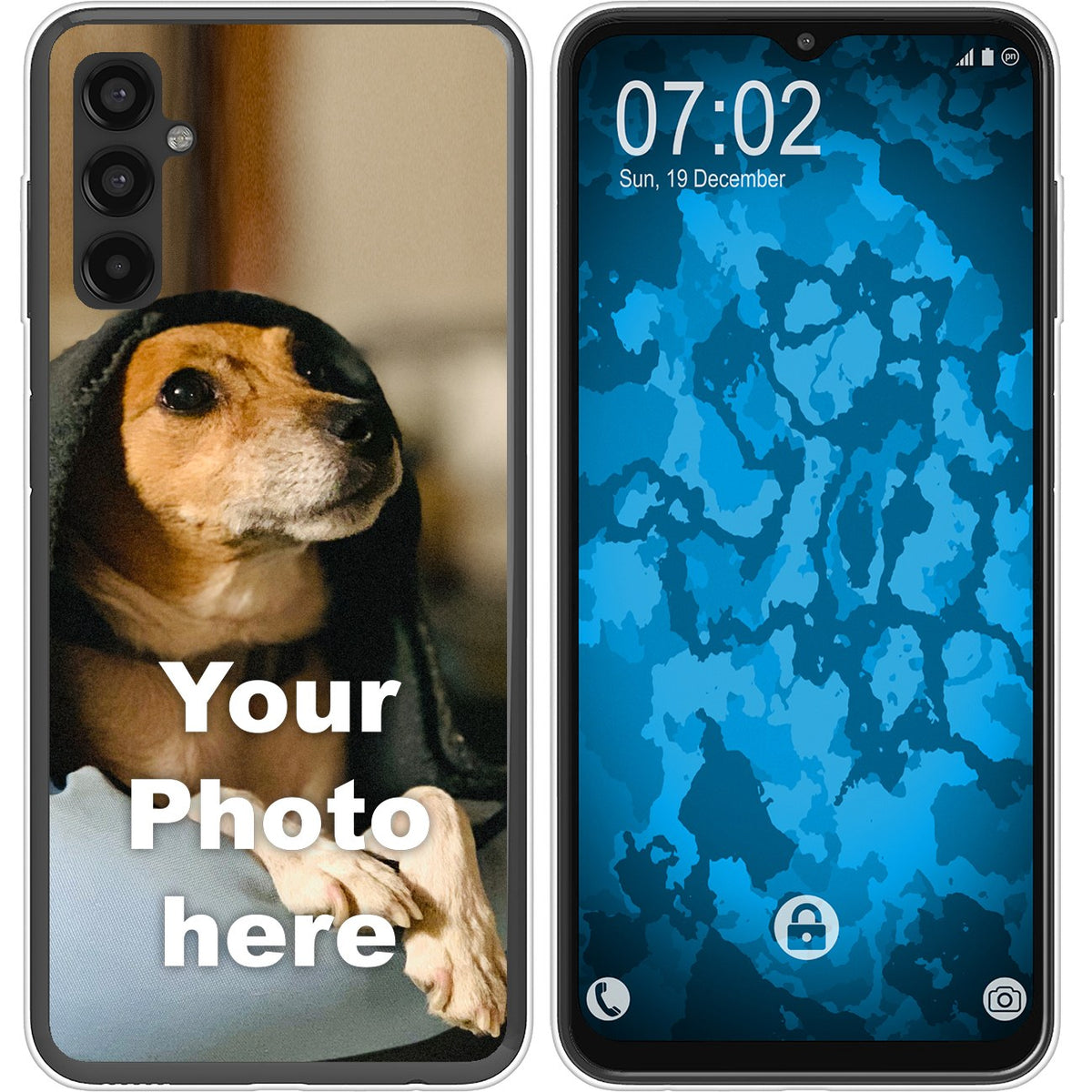 Personalisierte Handyhülle für Galaxy A14 5G (transparent) zum Selbstgestalten mit eigenem Foto