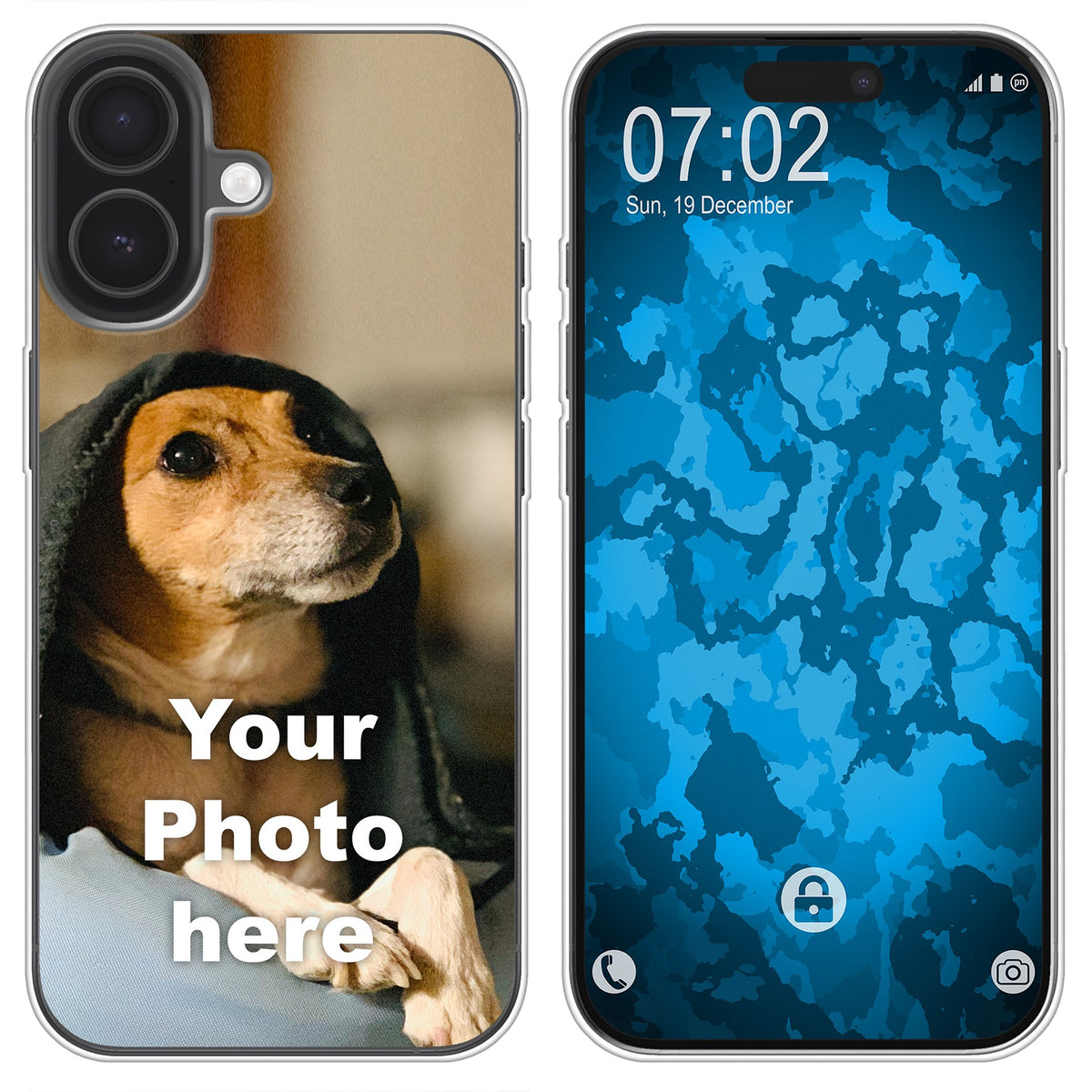 Personalisierte Handyhülle für iPhone 17 (transparent) zum Selbstgestalten mit eigenem Foto