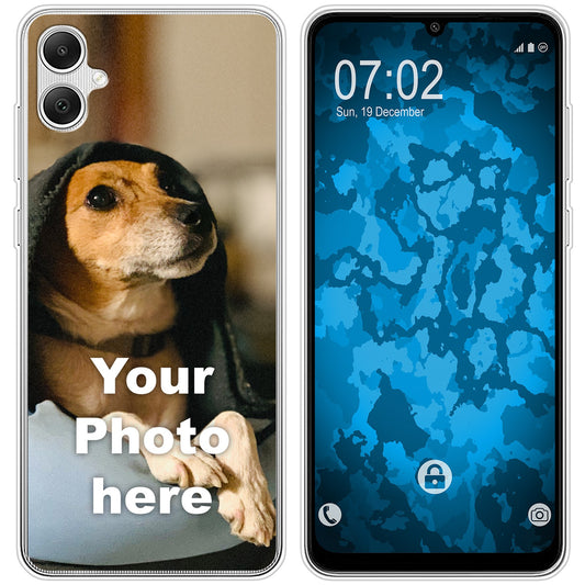 PhoneNatic Case kompatibel mit Galaxy A06 Personalisierte Handyhülle clear zum selbst gestalten mit eigenem Foto