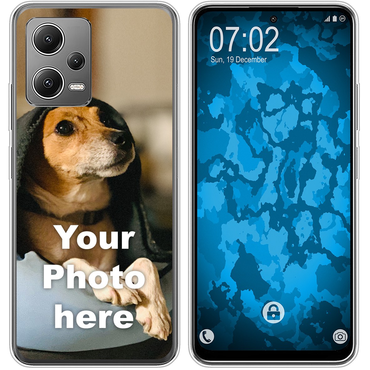 PhoneNatic Case kompatibel mit Xiaomi Redmi Note 12 Personalisierte Handyhülle clear zum selbst gestalten mit eigenem Fo