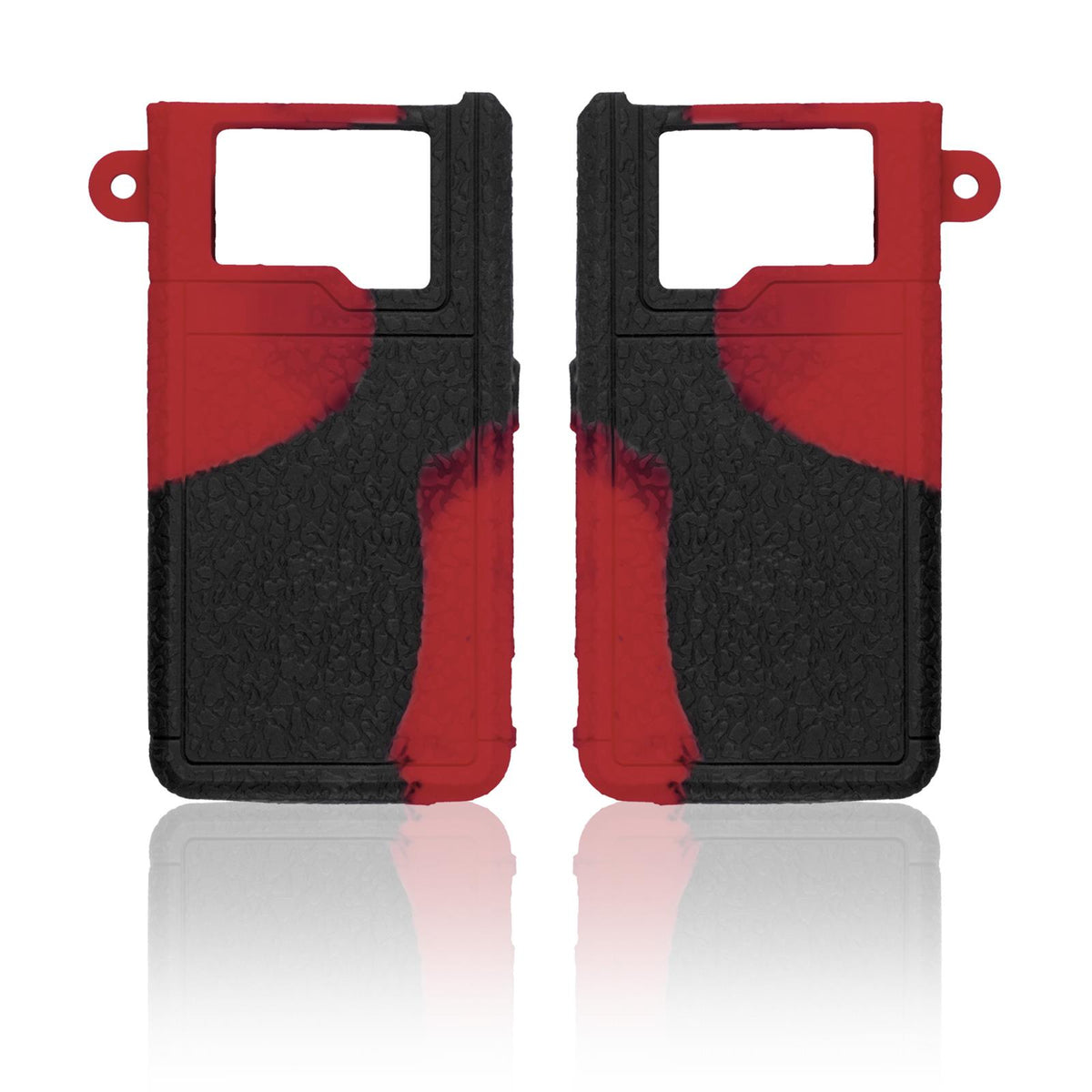 Case für Lost Vape Orion Q - Hülle Silikon schwarz-rot Tasche – Ansicht 2