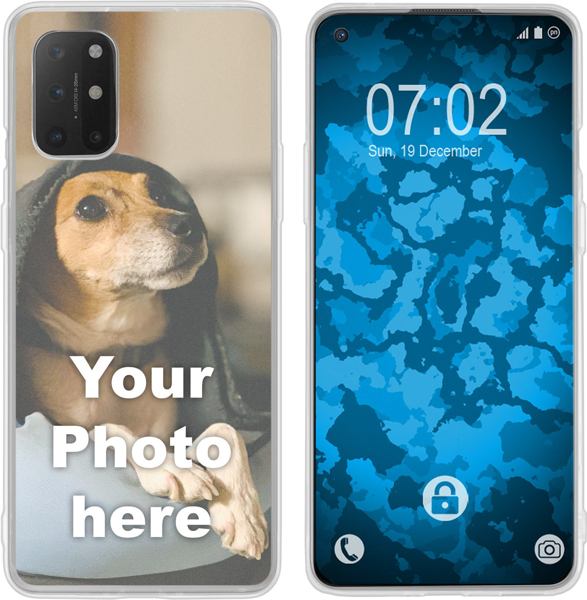 Personalisierte Handyhülle für OnePlus 8T (transparent) zum Selbstgestalten mit eigenem Foto