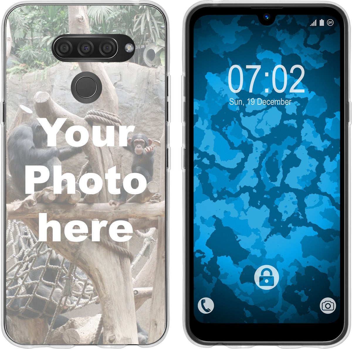 Personalisierte Handyhülle für Q60 (transparent) zum Selbstgestalten mit eigenem Foto