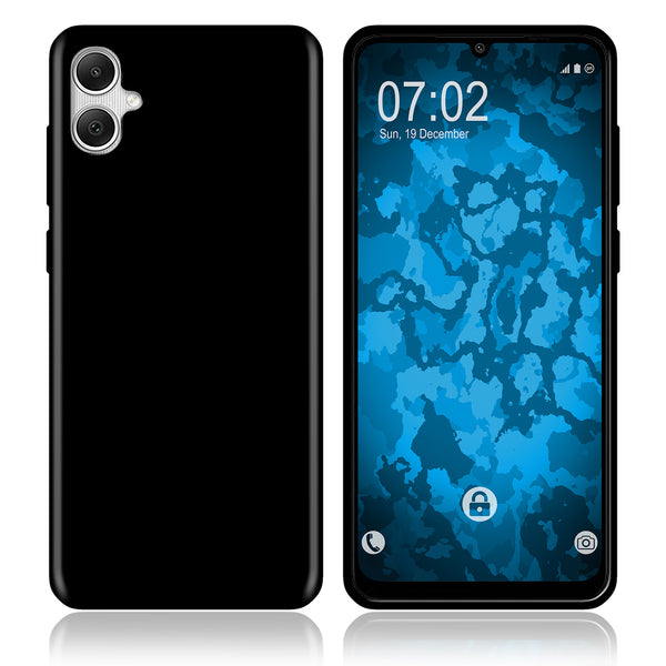 PhoneNatic Case kompatibel mit Samsung Galaxy A05 – Schwarz Silikon Hülle crystal-case Cover