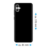PhoneNatic Case kompatibel mit Samsung Galaxy A05 – Schwarz Silikon Hülle crystal-case Cover
