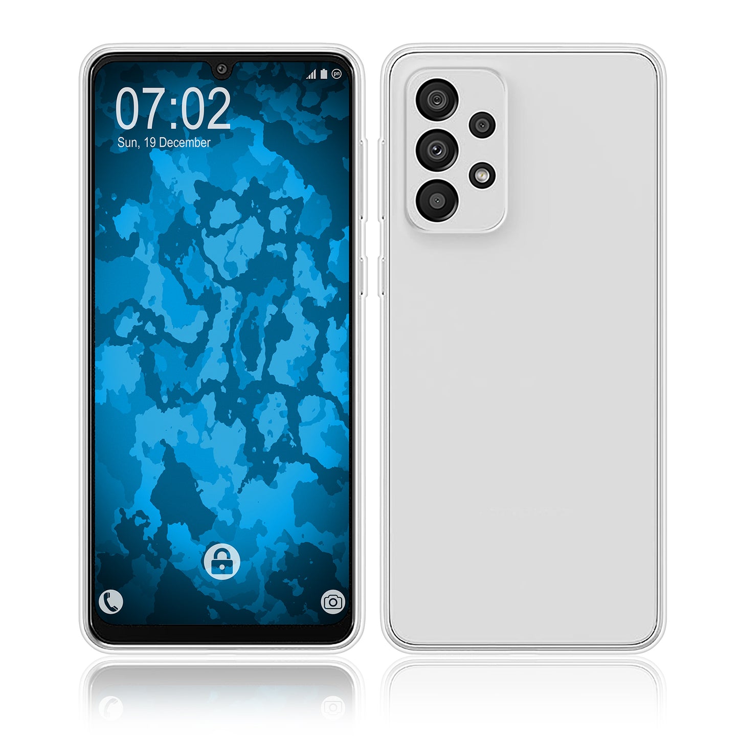 PhoneNatic Case kompatibel mit Samsung Galaxy A33 – Transparent Silikon Hülle crystal-case Cover